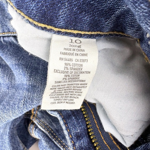 American Eagle Artist Jeans Sz 10 Long Blue Wide Leg Flare Low Rise Stretch Sk8 - Picture 11 of 16